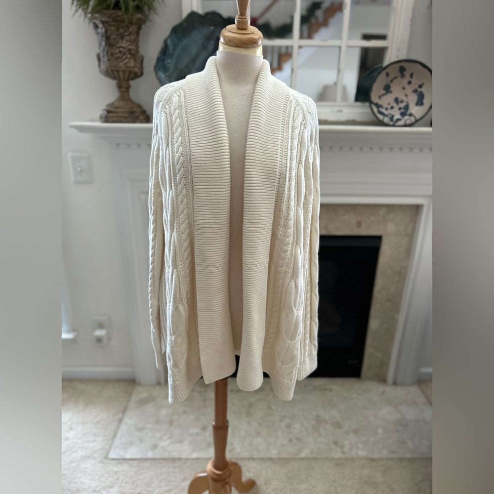 Haven Well Within Cream Open Front Cable Knit Cardigan